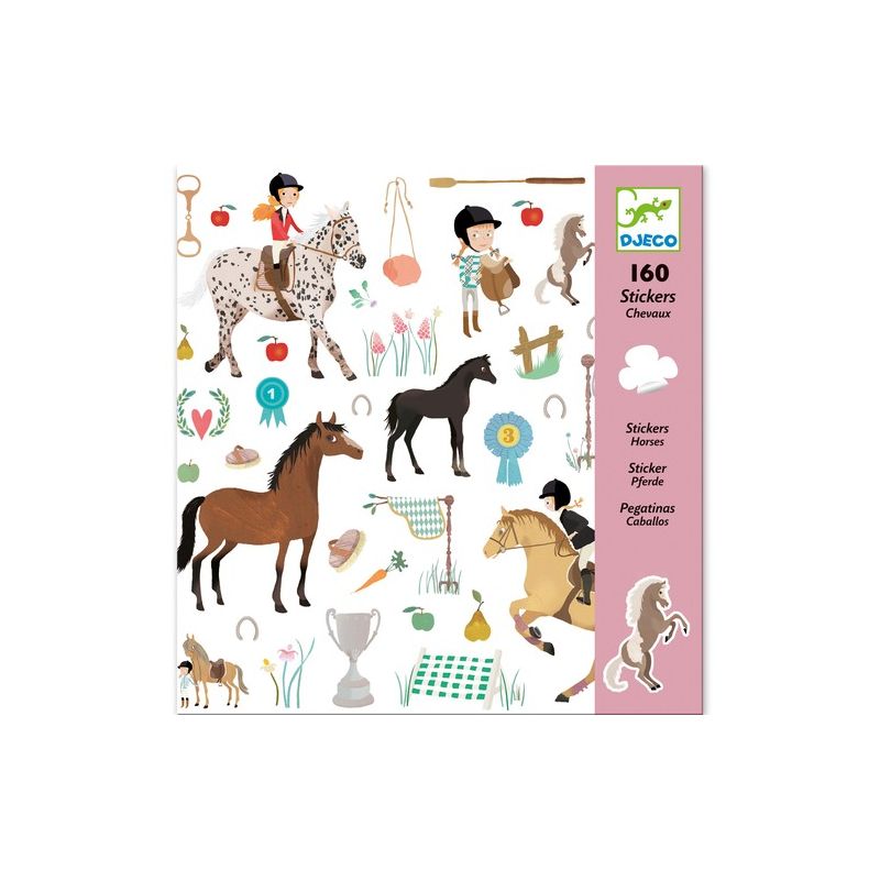 Stickers Les Chevaux Djeco Ikaipaka jeux & jouets Royan
