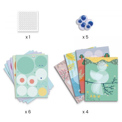 Stickers des petits - Ronds et ronds Djeco Ikaipaka jeux &
