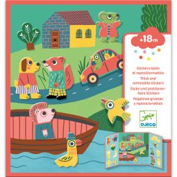 Stickers des petits Les animaux Djeco Ikaipaka jeux & jouets