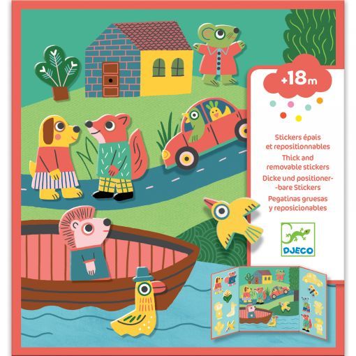 Stickers des petits Les animaux Djeco Ikaipaka jeux & jouets