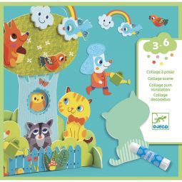 Collage des petits Copains au jardin Djeco Ikaipaka jeux &