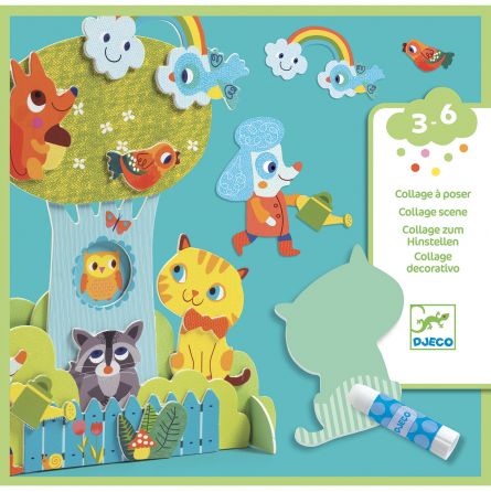 Collage des petits Copains au jardin Djeco Ikaipaka jeux &