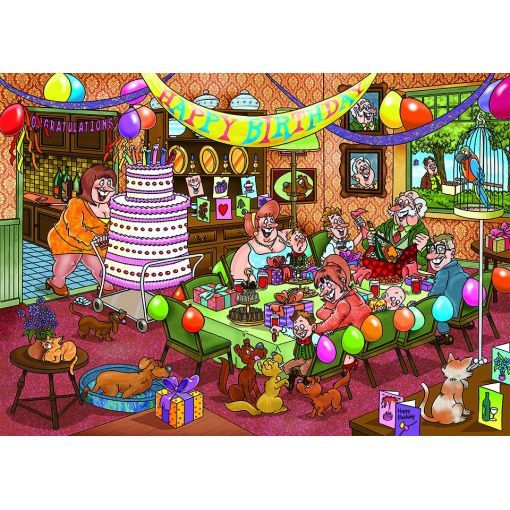Puzzle 1000p Wasgij Mystery 16 Anniversaire surprise!  Ikaipaka