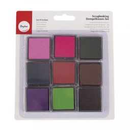 Kit Encreurs 9 couleurs assorties Rayher Ikaipaka jeux & jouets