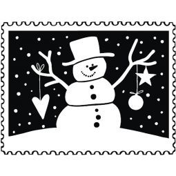 Tampon bois Courrier de Noël Bonhomme de Neige Rayher Ikaipaka