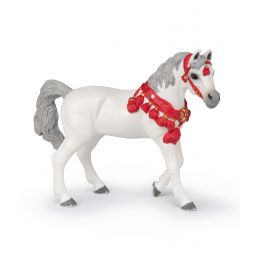 Cheval Arabe Blanc en tenue de parade Papo Papo Ikaipaka jeux &