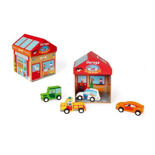 Boîte à jouets Garage 2 en 1 Scratch Ikaipaka jeux & jouets