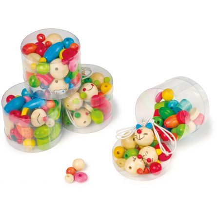 Perles en bois  Ikaipaka jeux & jouets Royan