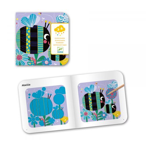 Cartes à gratter Toutes petites bêtes Djeco Ikaipaka jeux &