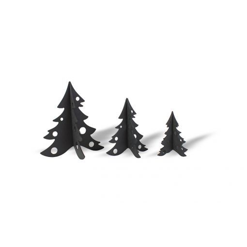 3 Sapins carton noir Agent PAPER Ikaipaka jeux & jouets Royan