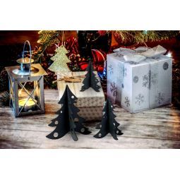 3 Sapins carton noir Agent PAPER Ikaipaka jeux & jouets Royan