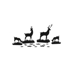 Famille Cerfs carton noir Agent PAPER Ikaipaka jeux & jouets