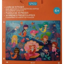 Puzzle 40p Q-Box Les Sirènes + livre Sassi Ikaipaka jeux &