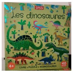 Puzzle 40p Q-Box Les Dinosaures puzzle + livre Sassi Ikaipaka