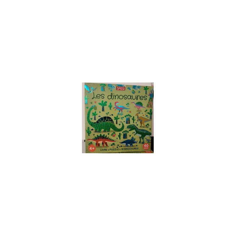 Puzzle 40p Q-Box Les Dinosaures puzzle + livre Sassi Ikaipaka