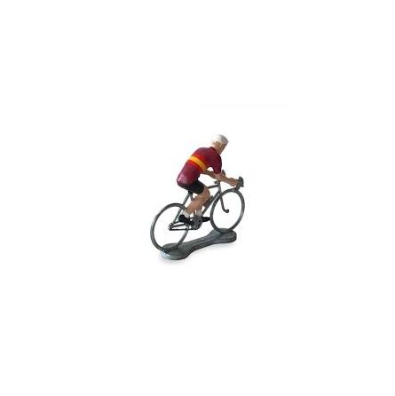 Cycliste Maillot Rouge Vuelta Bernard et Eddy - IkaIpaka Royan