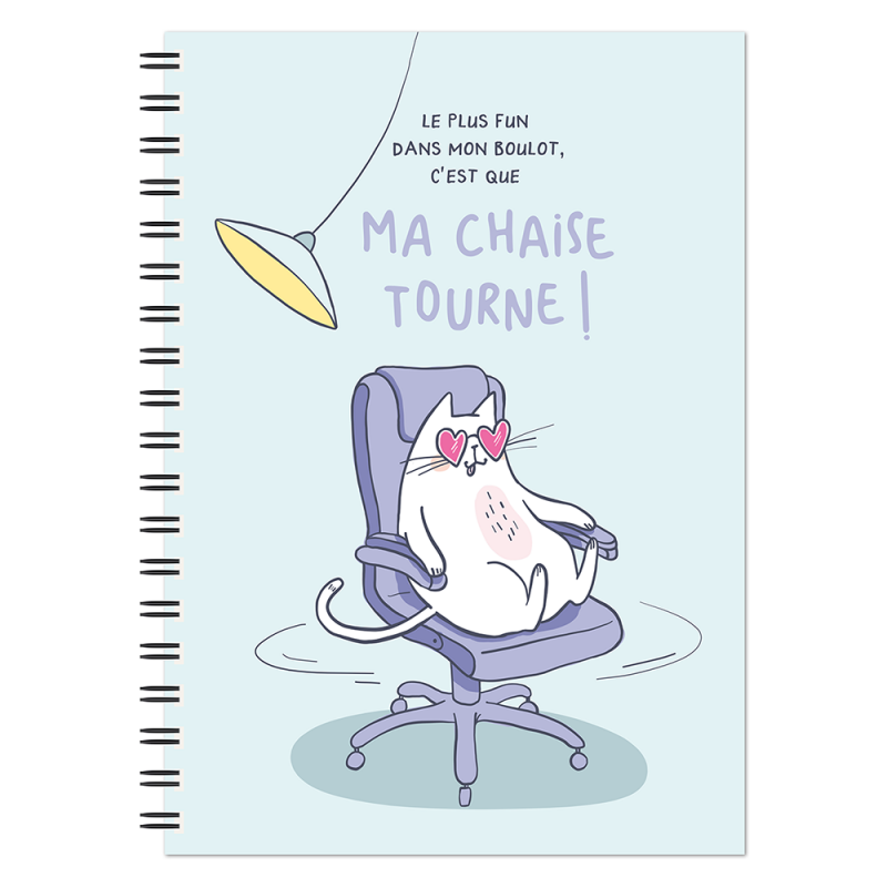 Bloc-notes A6 "Ma chaise tourne..." ART GRAFIK International