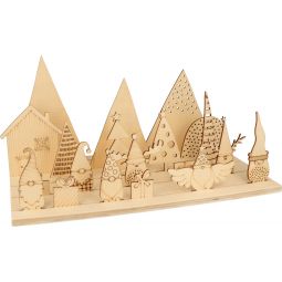 Plaque avec déco Lutins de Noël Artemio Artemio Ikaipaka jeux &
