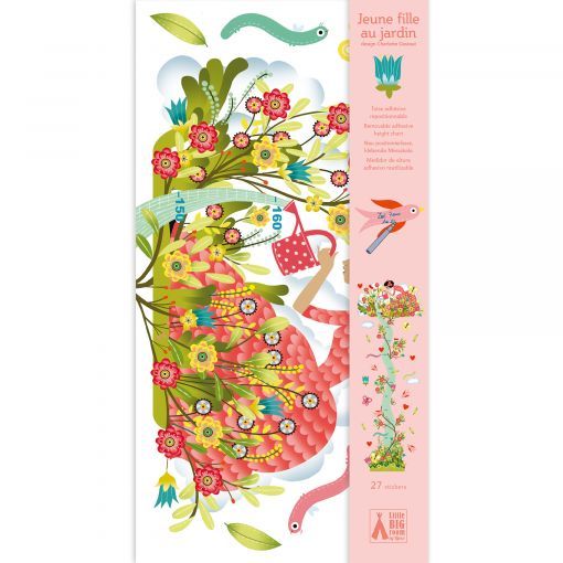 Stickers Toise Jeune Fille au Jardin Djeco Ikaipaka jeux &