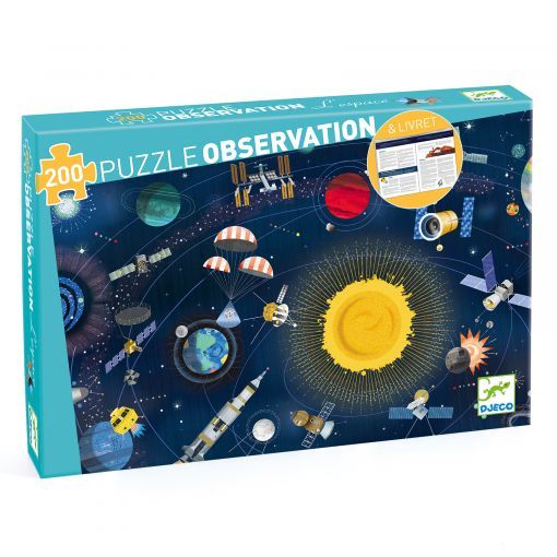 Puzzle 200p observation - L'espace + livret Djeco Ikaipaka jeux