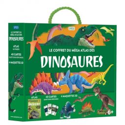 Le Coffret du méga Atlas des Dinosaures Sassi Ikaipaka jeux &