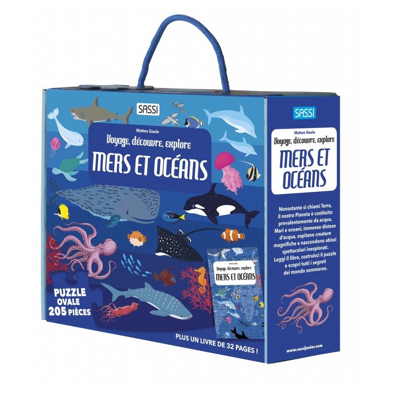 Puzzle 200p + livre La mer Sassi Ikaipaka jeux & jouets Royan