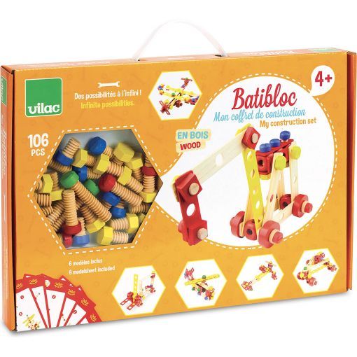 Coffret de construction Batibloc Vilac VILAC Ikaipaka jeux &