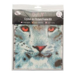 Crystal Art kit cadre argenté Léopard - IkaIpaka Royan