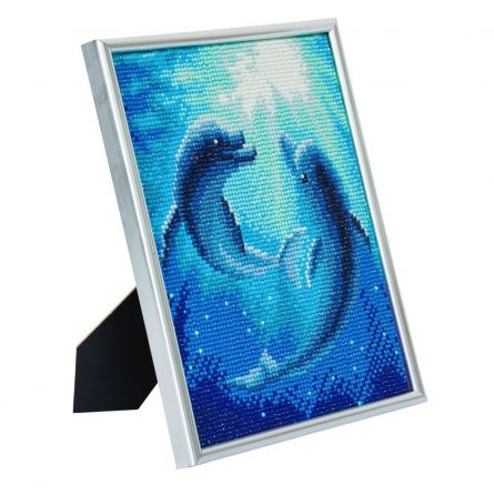Crystal Art Kit cadre argent Dauphins Oz Ikaipaka jeux & jouets