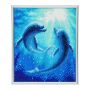Crystal Art Kit cadre argent Dauphins Oz Ikaipaka jeux & jouets