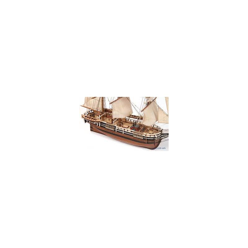 Maquette bois Bateau HMS ESSEX avec voiles maquette - IkaIpaka Royan