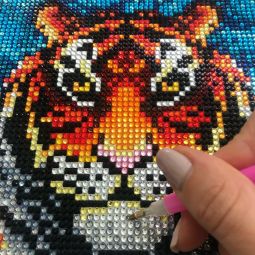 Art & Création Canevas à diamanter Tigre Sentosphere Ikaipaka