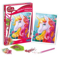 Art & Créations Tableau à Diamanter Licorne Sentosphere