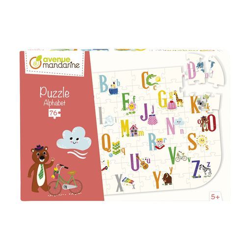 Puzzle 76p Abécédaire Avenue Mandarine Ikaipaka jeux & jouets