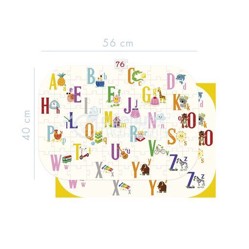 Puzzle 76p Abécédaire Avenue Mandarine Ikaipaka jeux & jouets