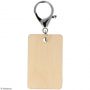 3 porte-clefs rectangle bois 55x35x5mm Artémio Artemio Ikaipaka