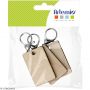 3 porte-clefs rectangle bois 55x35x5mm Artémio Artemio Ikaipaka