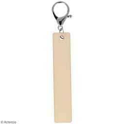 3 porte-clefs rectangles bois 20x100x5mm Artémio Artemio