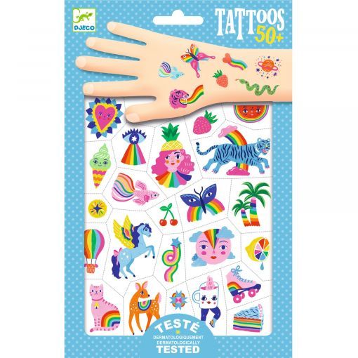 Tatouage - Tattoos- Rainbow Djeco Ikaipaka jeux & jouets Royan