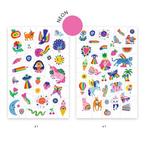 Tatouage - Tattoos- Rainbow Djeco Ikaipaka jeux & jouets Royan