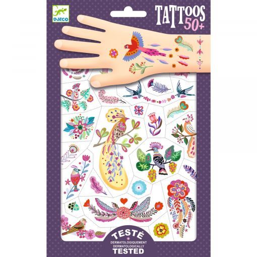 Tatouage - Tattoos - Plume Color Djeco Ikaipaka jeux & jouets