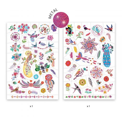 Tatouage - Tattoos - Plume Color Djeco Ikaipaka jeux & jouets