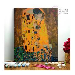 Peinture aux numéros Le baiser de Klimt Pintar Numeros Ikaipaka