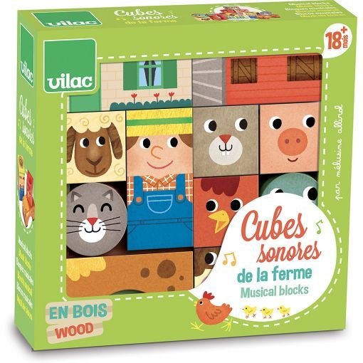 Cubes Sonores A la Ferme Vilac VILAC Ikaipaka jeux & jouets