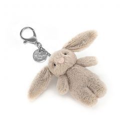 Porte clefs Bashful Bunny beige Bag Charm Jellycat Jellycat