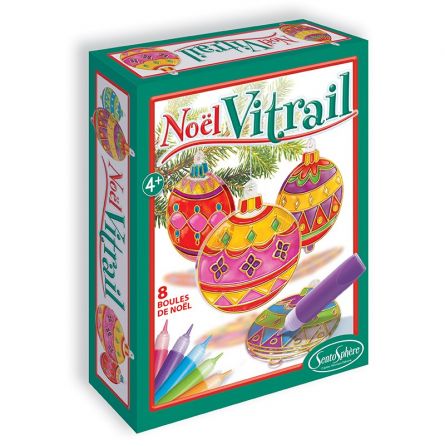 Boules de Noel Vitrail à Peindre Sentosphere Ikaipaka jeux &