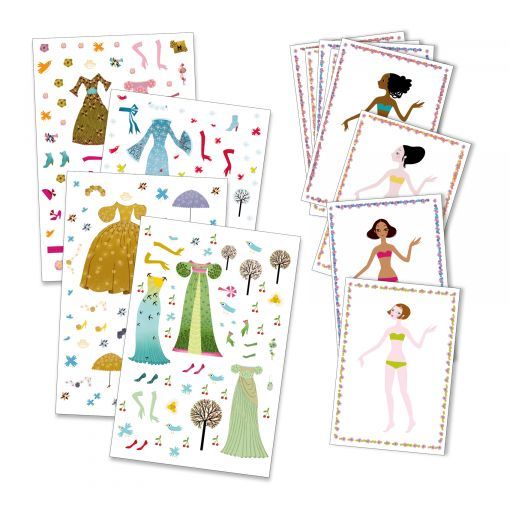 Stickers Robes des 4 saisons Djeco Ikaipaka jeux & jouets Royan