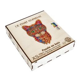 Puzzle en bois Chat Curieux Créatif Puzzle Ikaipaka jeux &