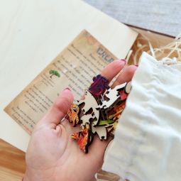 Puzzle en bois Le Panda Roux Créatif Puzzle Ikaipaka jeux &