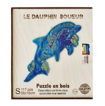 Puzzle en bois La Dauphin Joueur Créatif Puzzle Ikaipaka jeux &